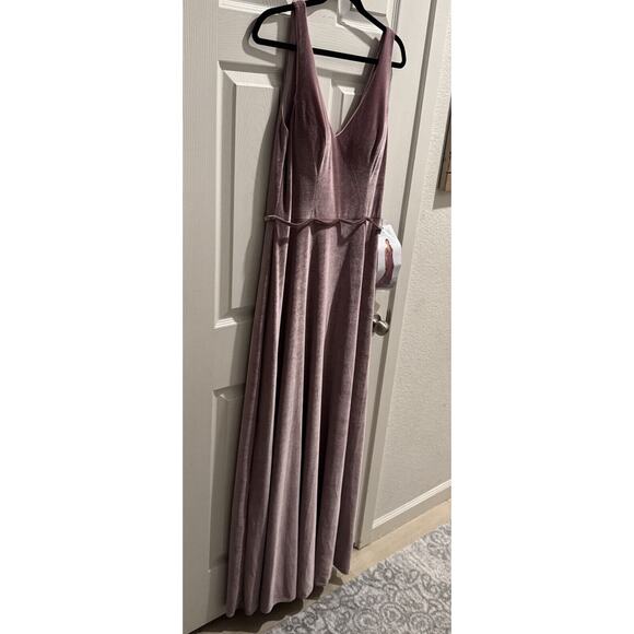 MORI LEE madeline gardner stretch velvet bridesmaid dress Prom Y2K *needs Repair - Picture 3 of 9